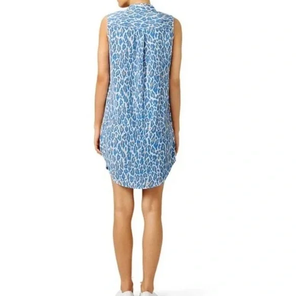 Equipment Cheetah Print Slim Signature Sleeveless shirt dress 100% silk Small‌‌‍ - Picture 2 of 8